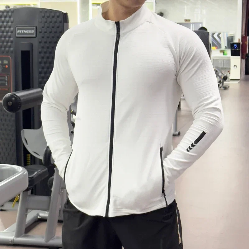 Outdoor Sport Jacket Men - Chaqueta ajustada de gimnasio para hombre,