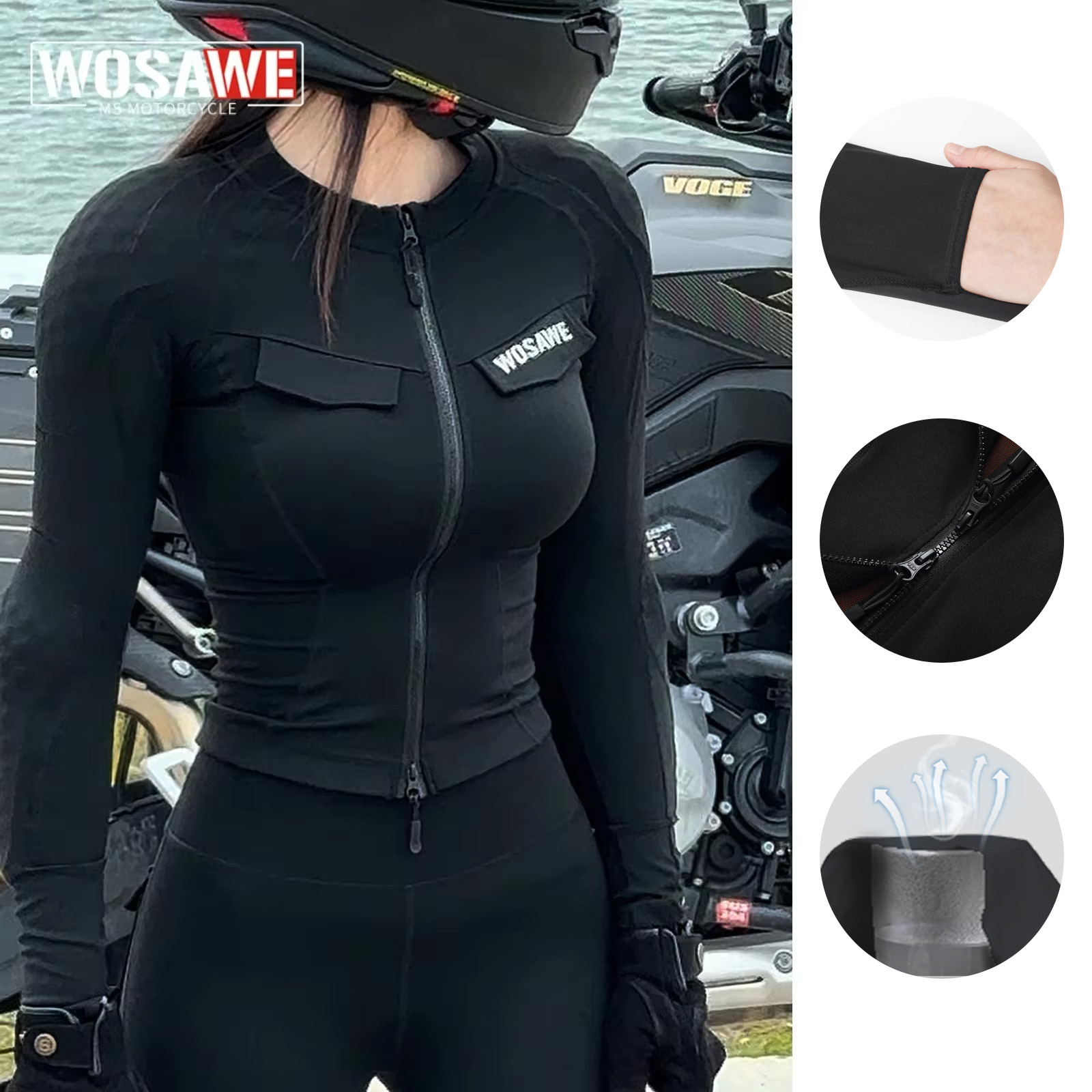 Outdoor Sport Jacket Women'S - Chaqueta de Motocicleta WOSAWE Reflectante y